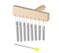 Generic Bar Chimes Carillon à Percussion Instrument Portable pour Débutant Instrument Léger en Bois de Bouleau Tube en Aluminium Massif Cloches à Main pour la Relaxation et L'éducation Musicale