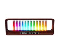 Generic Barre Lumineuse à Rythme Musical avec Base en Noyer Massif usiné CNC et Conception sans Fil pour élever Instantanément les Espaces Verre + Noyer