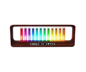 Generic Barre Lumineuse à Rythme Musical avec Base en Noyer Massif usiné CNC et Conception sans Fil pour élever Instantanément les Espaces Verre + Noyer