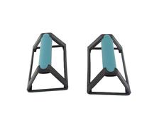 Generic Barres de Pompes, Supports Légers et Pratiques en Forme de H pour L'entraînement de Force, pour les Entraînements de Gymnastique à Domicile, 2 Pièces (bleu Noir)