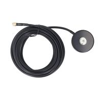 Generic Base D'antenne Magnétique Résistante à l'eau avec Forte Adhérence pour Support D'antenne D'autoradio, Câble RG58 de 5M Noir