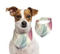 Generic Bavoirs triangulaires imprimés plumes colorées pour animaux domestiques, bandanas mignons pour chiens, chiots et chats