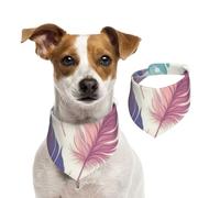 Generic Bavoirs triangulaires imprimés plumes colorées pour animaux domestiques, bandanas mignons pour chiens, chiots et chats