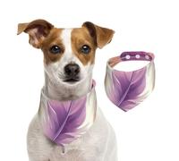 Generic Bavoirs triangulaires imprimés plumes colorées pour animaux domestiques, bandanas mignons pour chiens, chiots et chats