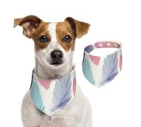 Generic Bavoirs triangulaires imprimés plumes colorées pour animaux domestiques, bandanas mignons pour chiens, chiots et chats