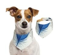 Generic Bavoirs triangulaires pour animal domestique avec imprimé plumes noires, bandanas mignons, réglables avec boutons-pression, pour chiens, chiots et chats