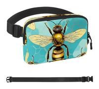 Generic Bee-215 Sac banane pour homme et femme, sac banane avec sangle réglable, sac banane tendance pour voyage, plein air, course à pied, randonnée, multicolore, 4 x 23 x 15 cm, multicolore,