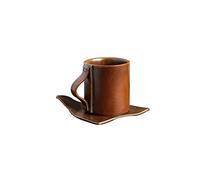 generic Belle Tasse Tasse À Café En Céramique Et Saucer, Tasse Espresso Latte Pinetea Cup Tasse À Boire Tasse de Petit Déjeuner Avec Poignée de Jus Cocoa Thé Au Lait Cup, 6.76Oz / 200Ml