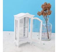 Generic Bibelle de Poupée de Poupée, Miniature Dollhouse Display Cabinet Dollhouse Furniture Affiche étagère 1:12 Scale Blanc Wood 3 Couches Showcase de Collection pour la Décoration et Affichage de