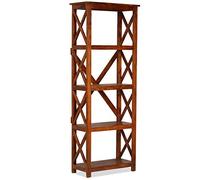 Generic Bibliothèque Miel en Bois D' Massif 60x30x160 Cm, Très Durable avec des Grains Riches, Design Classique, 4 étagères, Assemblage Facile, Livraison Unique pour Le Style