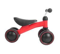 Generic BICYLEME NON PEDAL BOUTIF 4 ROUILES, Balance Balance Red Baby Walker Toy Flexible Turning for Outdoor pour 1 à 6 Ans