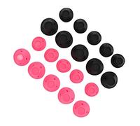 Generic Bigoudi en Forme de Champignon, Ensemble de 20 Rouleaux de Cheveux en Silicone de Différentes Tailles, Joli Style, Noir, Rose, Doux pour Dormir