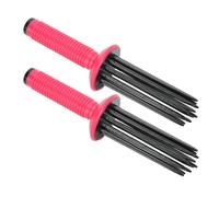 Generic Bigoudi Moelleux Rouleau à Friser Peigne Baguette Facile à Saisir pour Outils de Coiffure, 2 Pièces pour Voyage
