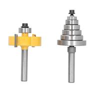 Generic Bit de Routeur de Lapin, Bits de Routeur 1/2 Tige 1/4 Pouces avec 6 Roulements 3/8 Pouces /2 5/8 3/4in 7/ - /