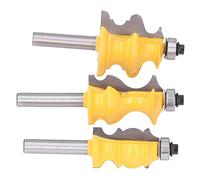 Generic Bit Routeur de Route, Bit de Routeur Set 3pcs Architectural Router Milling Filtre Set Accessoires de Menuise