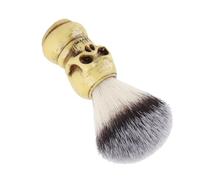 Generic Blaireau de Rasage pour Barbe, Tête de Crâne de Monsieur, Outil de Toilettage pour la Maison et les Voyages, Cheveux Synthétiques en Acrylique 4,3x1,38 Pouces