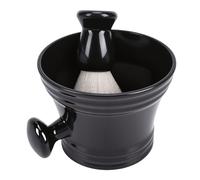 Generic Blaireau et Bol à Mousse Efficace, Brosse en Nylon Souple, Ensemble de Rasage de Barbe pour Usage Domestique (2PCS)