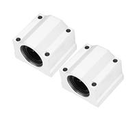 Generic Bloc Coulissant à Roulement à Billes à Mouvement Linéaire, Roulement à Charge élevée pour équipement à Grande Vitesse, 2 Pièces SC20UU 20 Mm, Bloc Coulissant CNC pour Machines de Construction