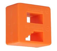 Generic Bloc de Démagnétiseur 2 en 1 pour Pièces Métalliques, Forte Force Magnétique pour L'entretien du Téléphone Portable, Matériau ABS (ORANGE)