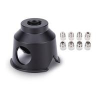 Generic Bloc de Guidage de Perçage en Aluminium, Gabarit de Perçage Vertical à 90 Degrés pour Trous Droits avec 8 Bagues de, Outil Polyvalent pour les Projets de Travail des Métaux et de Menuiserie