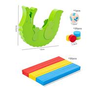 Generic Bloc D'équilibre en Bois, Jeux de société, Jouet Interactif éducatif Empilable, Bloc de Construction en Bois pour Enfants Garçons Filles avec Base de et Jouets Animaux Colorés, adapté aux