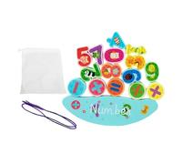 Generic Bloc d'équilibre en bois, jouets à empiler, jouets à enfiler, jouets Montessori éducatifs pour Festival, nombre