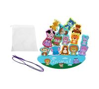 Generic Bloc d'équilibre en bois, jouets à empiler, jouets à enfiler, jouets Montessori éducatifs pour Festival, animal