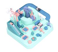 Generic Blocs de Construction Interactifs Big Adventure Race Track pour Garçons et Filles, Ensemble de Jouets Parents-Enfants pour Enfants, Matériau ABS, Ensemble de Jeu Vert + Accessoires