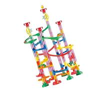 Generic Blocs de Construction Marble Run Colorés DIY Piste de Labyrinthe Jouet Éducatif pour Enfants Jouet de Construction de Piste de Course 3D pour Enfants en Plastique 109pcs pour la Récréation