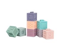 Generic Blocs en caoutchouc souple, jouets pour enfants, bébés et enfants à mâcher en silicone, blocs éducatifs pour la petite enfance, sans danger pour la dentition, fabriqués en PVC