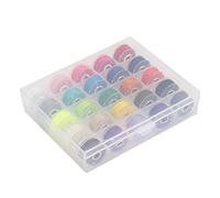 Generic Bobines de Couture Durables avec Bobines Transparentes, Cordon de Couture à la Main Facile à Utiliser pour la Broderie Domestique, 25 Grilles (plastique 2)