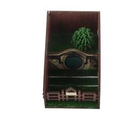 Generic Bois Miniature GNOME Cave Bibliothèque Insert Unique Film Fan Cadeau Décor pour la Maison: Vert 18 X 12 X 14 Cm