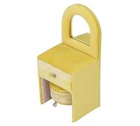 Generic Boîte à Bijoux Miniature de Chaise Longue Jaune Crème de Chaise de Poupée pour la Décoration de Chambre à Coucher de Salon, Matériel de Flanelle de Carton (Coiffeuse (7 X 3,1 X 2,6 Pouces))