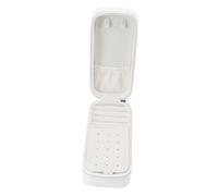 Generic Boîte à Bijoux, Voyage Bijoux Organisateur de Boîtier de Voyage Afficher le Support de Rangement PU en Cuir Petit Organiseur de pour Femmes Filles pour Boucles d'oreilles, Anneaux, (WHITE)