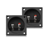 Generic Boîte à Bornes de Haut-Parleur avec 2 Trous de Montage Connecteur Durable pour Les Amateurs de Bricolage Installation Facile pour Les Systèmes Domestiques 2 Composants Acoustiques