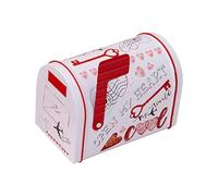 Generic Boîte aux lettres de Saint-Valentin en étain - Jolie boîte aux lettres en forme de cœur, décoration de la Saint-Valentin | Charmante boîte aux lettres d'amour, boîte de rangement romantique