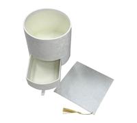 Generic Boîte cadeau à fleurs avec bouchon de remise de diplôme, boîte vide pratique, blanc