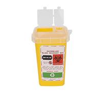 Generic Boîte de Collecte D'élimination des Lames de Salon de Coiffure avec Matière Plastique Inodore pour un Stockage Sûr des Lames Jetées à Usage Domestique et Professionnel (couleur jaune)