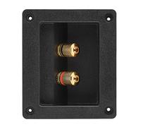 Generic Boîte de Connecteur de Borne de Haut-parleur HiFi, Borne de Liaison Plaquée Cuivre avec Base épaisse pour Installation D'amplificateur, Maison, Hall, Hôtel, ABS 92x80x35mm