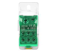 Generic Boîte de Distribution sur Rail DIN avec Boîtier Ignifuge et conductivité électrique élevée pour la Distribution D'énergie dans les Armoires Haute Tension, PA66 Ignifuge, 1 unité (GREEN)