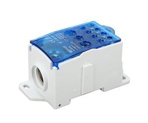 Generic Boîte de Jonction de Bornier, Boîte de Distribution d'énergie Universelle sur Rail DIN avec Résistance au Feu et aux Hautes Températures, 400 A 690 V, pour Armoires de Distribution et (BLUE)