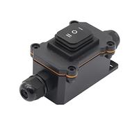 Generic Boîte de Jonction étanche + Ensemble d'interrupteurs à Bascule 12 V 3 Vitesses IP68 Extérieur 2 Voies Fil de Prise 4 8 Mm pour Lumières, Pompes, Machine à Laver, Lave-vaisselle