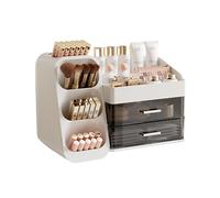 Generic Boîte de rangement pour cosmétiques,vitrines cosmétiques de grande capacité,organisateur de maquillage multifonctionnel avec tiroirs,pour vanité,salle de bain et chambre à coucher,Blanc