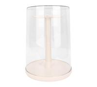 Generic Boîte de Rangement Transparente Rotative à 360 ° pour Poupées, Conception Robuste, Solution D'affichage Polyvalente pour Poupées et Miniatures, Adaptée à Divers Paramètres (Blanc crème)