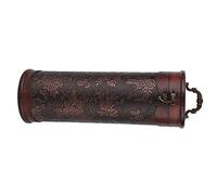 Generic Boîte de Rangement Vintage en Bois Rouge avec Poignée - Design Européen sculpté élégant pour Cadeaux, Décoration d'intérieur et Protection des Bouteilles