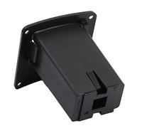 Generic Boîte de Support de Batterie 9 V pour Micro de Guitare Basse en Cuir PU pour Joueurs de Guitare et de Basse Actifs, Sac de Rangement Durable pour les Amateurs de Musique (Baïonnette carrée)