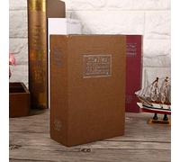 Generic Boîte de Verrouillage de sécurité Déguisée, Coffre-fort de Dictionnaire Portable pour Stocker des Bijoux en Espèces à la Maison et au Bureau, Matériaux écologiques (mot de passe marron)