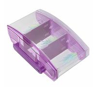 Generic Boîte D'isolation D'élevage à Trois Divisions en Acrylique LED pour Aquarium avec Tête à Bulle de Filtre pour Petits Poissons et Alevins, Matériau Transparent (Purple)