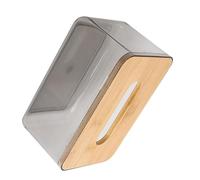 Generic Boîte Distributrice Transparente avec Porte-mouchoirs en Bois, Facile à Remplir pour la Maison et Le Salon
