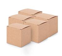 Generic Boîte en Papier Kraft 50 Pièces, Coffret Cadeau de Noël, Ensemble en Carton Pratique pour Mariage avec un Savoir-faire Exquis (50 cartons/ensemble sans ficelle)